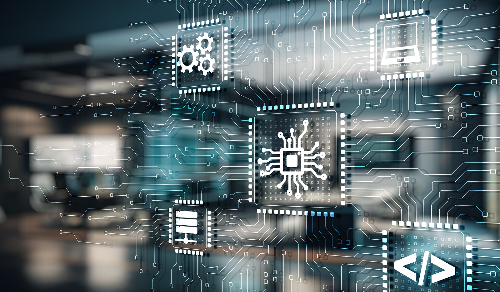 AI-powered video surveillance system monitoring a secure facility