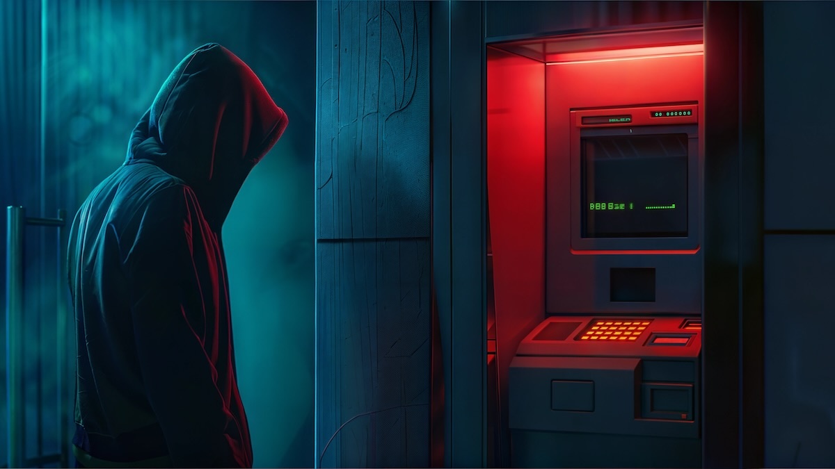 An ATM secured by advanced edge AI video surveillance technology