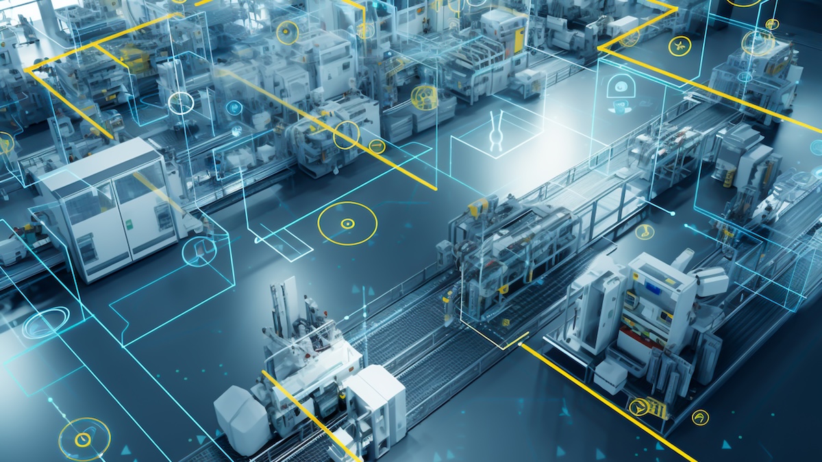A modern AI-powered video surveillance system monitoring critical infrastructure sites
