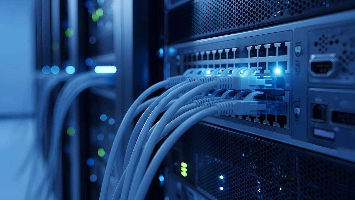 AI video surveillance monitoring a network switch for vulnerabilities