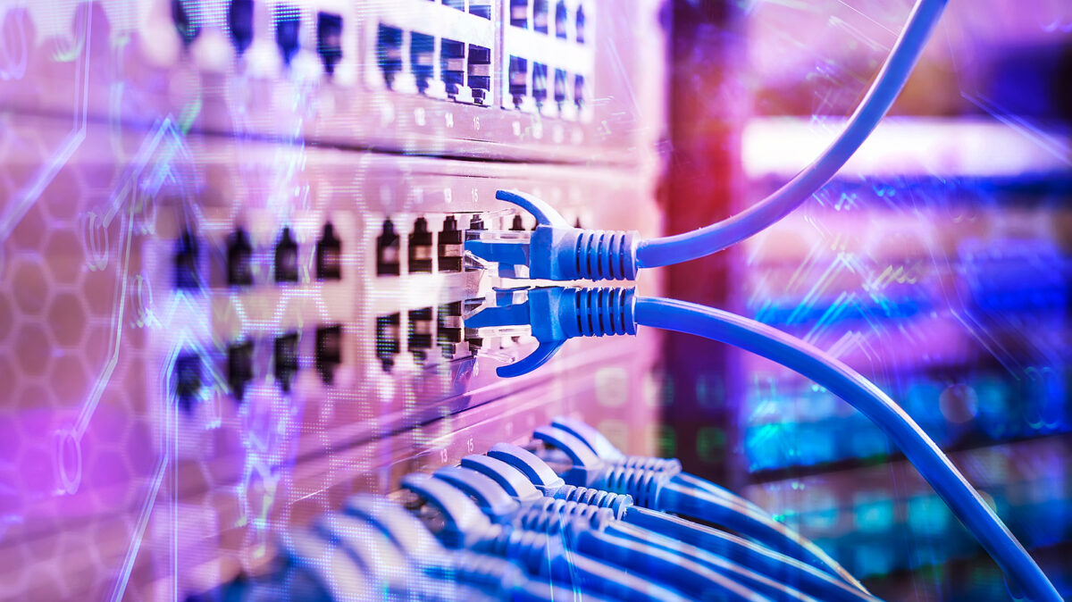 AI-powered video surveillance system monitoring a secure facility